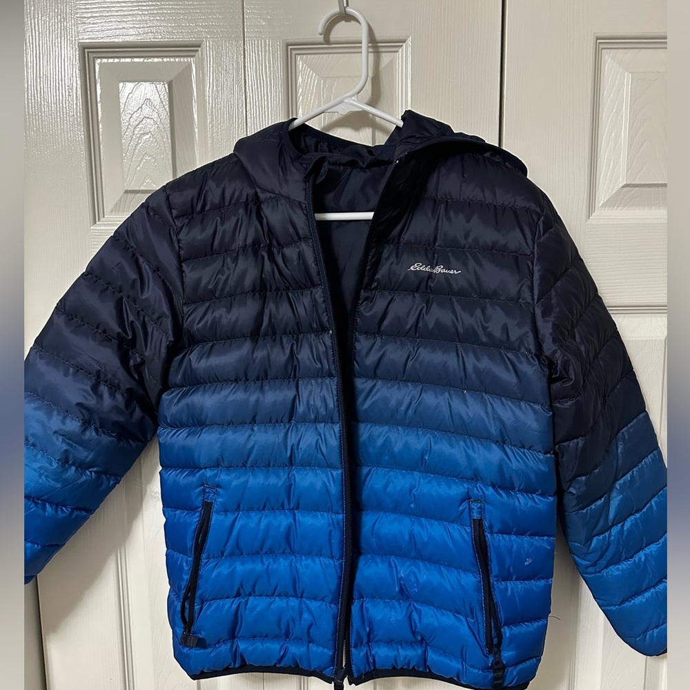 Eddie Bauer puffy jacket.